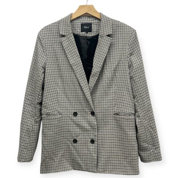 Rails Lightweight Double Breasted Jac Blazer in Honey Plaid size Medium - Picture 3 of 8
